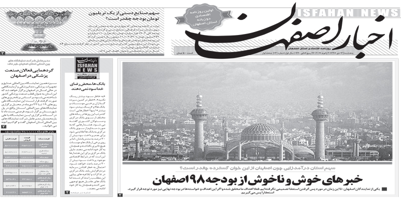 خبرهای خوش و ناخوش از بودجه ۹۸ اصفهان